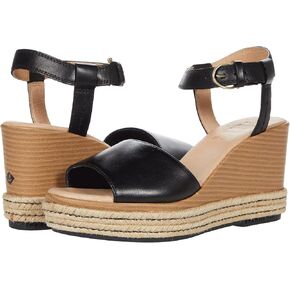 صندل Sperry نسائي Fairwater Plushwave Wedge Espadrille، أسود، 8