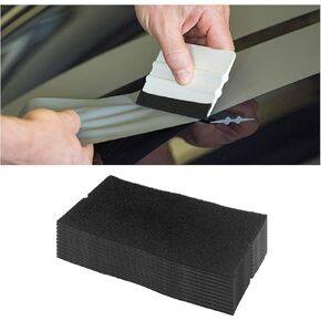 Vinyl Squeegee Felt Fabric, Self-Adhesive Pre-Cut Scraper Wrap Tool, Non-Scratch 4 Inch Squeegee Felt Edge Replacement for Car Vinyl Film, Window Tinting Decal Application Tool (50PCS)