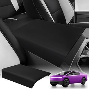 2025 غطاء وحدة تحكم مركز الترقية لـ Tesla Cybertruck 2025 2024 [غير زرقاء] حامي مسند ذراعي TPE لملحقات Tesla Cybertruck 2025 2024 Black