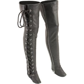 Milwaukee Leather Ladies Thigh High Leather Side Lace Leggings LKL6760 - **Sexy**