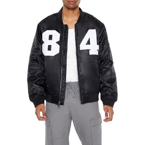 Forever 21 Men's 84 Chenille Patch Bomber Jacket