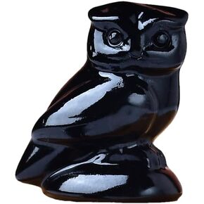 Moonstone Crystal Owl Figurine Hand Carved Lucky Stone Statue for Healing Home Office Decor Spiritual Gift for Women Men