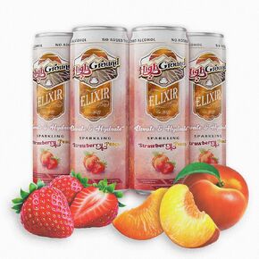 ارتفاع الأرض الإكسير الفطر Seltzer - Yuzu Lime | Lion’s Mane for Focus ، Reishi for Just ، Cordyceps ، Chaga ، Turkey Tail ، L-theanine | مشروب Adaptogen | منخفض كال ، لا يوجد سكر إضافي ، علب 12 أوقية ، 4 عبوات