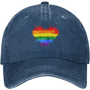 قوس قزح قلب البيسبول كاب LGBT مثلي الجنس فخر قبعة القطن القطن