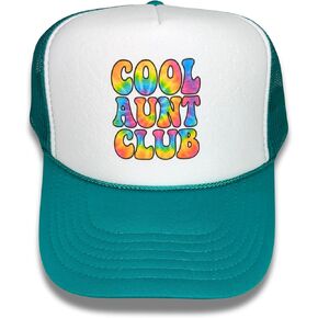 Vintage Trucker Hat for Women - Retro Style Adjustable Snapback - High Crown Mesh Back Foam Cap