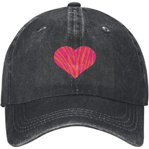 JOOCAR Pink Orange Heart Baseball Cap LGBT Pride Adjustable Cotton Trucker Hat