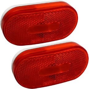 Command Electronics 12V Incandescent Surface Mount Clearance Light – Modern OEM RV, Truck, & Trailer Side Marker – Sealed Polycarbonate Lens – CSA Certified for the US and Canada – Red – 2-Pack