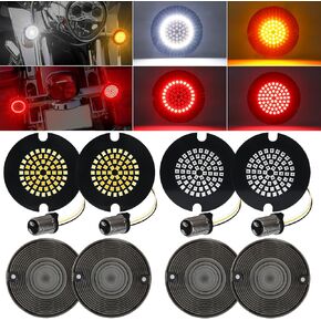 1157 LED Turn Signals 3 1/4", Front Rear Combo Set Flat Housing Led Light Fit for Harley Davidson Electra Glide Road King Softail Tour Glide Ultra Limited 1986-2025