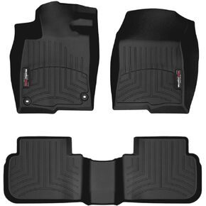 WeatherTech Custom Fit FloorLiners for Integra, Civic Si, Civic Type R, Civic, Integra Type S - 1st & 2nd Row (441692-1-2), Black
