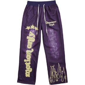 Men's Flared Sweatpants Y2k Letter Graphic Joggers Streetwear