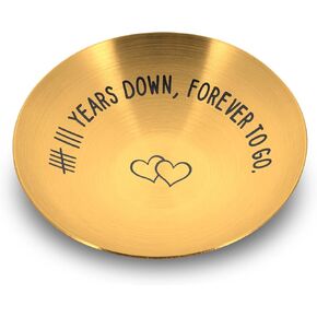 Sophauteem 8 Year Bronze Anniversary Wedding Gifts for Him Her Couple 8th Anniversary Ring Holder Bronze Gifts
