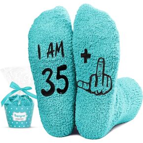 HAPPYPOP Birthday Gifts for Women - Socks for 40 Year Old Woman Man, 38 39 40 Year Old Sock Birthday Gift Ideas for Her Him