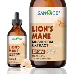 ملحق Lion Mane ، قطرات سائل Mane Lion العضوية للتركيز ، صبغة مستخلص Hericium erinaceus للدماغ ، المناعة ، وضوح الذاكرة ، خالية من الكحول ، غير المعدلة وراثيًا ، 4 أوقية