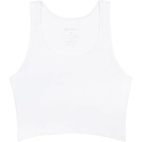 Ethika Women's Crop Tank Top | أبيض