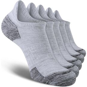 Mens Ankle Running Socks Cushioned Athletic Low Cut Short Socks for Men 5 Pack