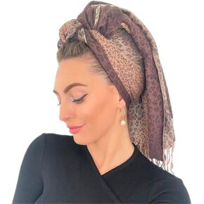 Wrapunzel Pashmina Super Super Soft Animal Print for Headrapping and Fashion. 5 ألوان مصنوعة مخصصة من الفخمة