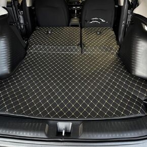 Cargo Mat & Backrest Mat Fit for 2023 2024 2025 Honda HRV & Acura ADX 2025 - Leather Trunk Liner Back Seat Cover - All Weather Protection PU Leather Cargo Liner and Backrest Mat HR-V Accessories