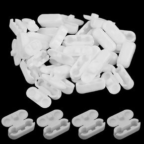 Replacement Ball Chain Clip/Connector, 25 Pcs Roller Shade Beaded Connectors, Plastic Replacement Vertical Roller Blind Cord Connector Clips,White Ball Chain Cord Connector Clips