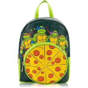 Fast Forward Teenage Mutant Ninja Turtles Backpack for Boys, Girls, Women, Men, Unisex | Cute PU Leather 10" Mini Backpack Purse Shoulder Purse | Teenage Mutant Ninja Turtles Bag and Accessories