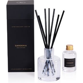 Zodax Apothecary Guild Opal Glass Reed Diffuser - Home Decor Ideal for Living Room, Office, Shelf, and Bathroom - Gift Box Packaging Included - Sunset Beach Scent - 4 Oz.