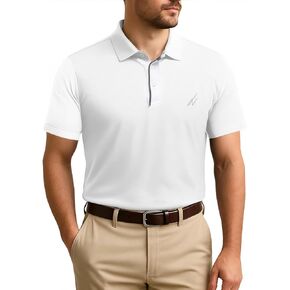 NY Threads Men Golf Polo Shirt Moisture Wicking Quick Dry Performan