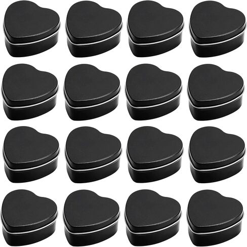 16 PCS Metal Tins Jar مع Lids 2 Oz صناديق الصبغات على شكل قلب فارغ علب علب الحرف الفنية Party Party Favors (Pink) in Kuwait