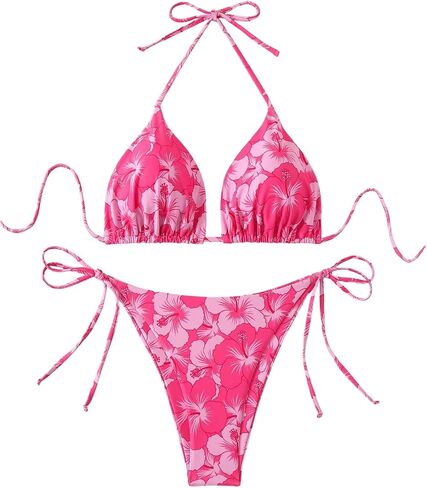Milumia Women's Plus Size 2 قطعة Boho Floral Swimsuit عاريات الرسن سلسلة بيكيني مجموعة السباحة in Saudi Arabia