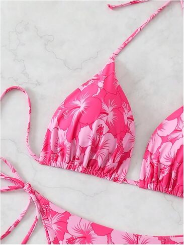 Milumia Women's Plus Size 2 قطعة Boho Floral Swimsuit عاريات الرسن سلسلة بيكيني مجموعة السباحة in Saudi Arabia