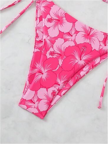 Milumia Women's Plus Size 2 قطعة Boho Floral Swimsuit عاريات الرسن سلسلة بيكيني مجموعة السباحة in Saudi Arabia