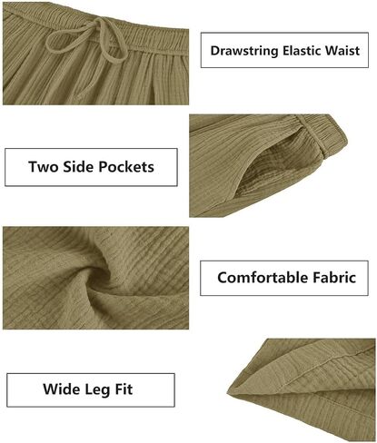TIYOMI Plus Size Pants Womens Summer Palazzo Pants Drawstring Wide Leg Lounge Pant Casual Beach Trousers with Pockets XL-5XL in Saudi Arabia
