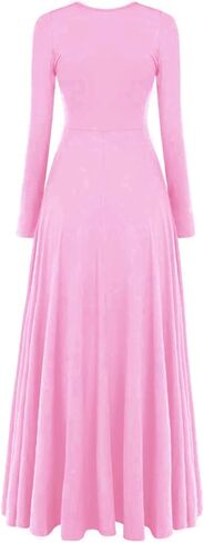 Women's Praise Dance Dress Irregular Gold Metallic Long Sleeve Church Robe Worship Liturgical Lyrical Dance Costume in Kuwait