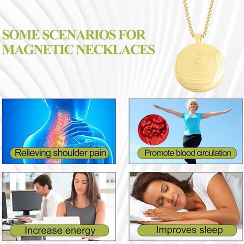 KYOSI Magnetic Necklace for Women Magnetic Pendant for Men 3500 Gauss Magnet Jewelry Fashion Accessory in Kuwait