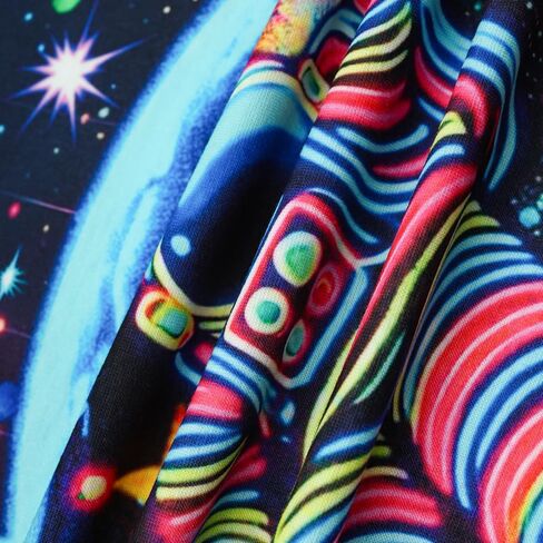Astronaut Neon Shirts for Boys 5-14 Years, Crew Neck 3D Short Sleeve Fashion T-Shirts for Kids Graphic Tees in Saudi Arabia