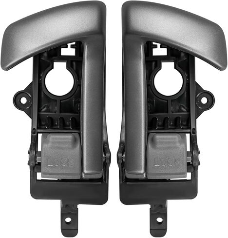 TIKSCIECNE Interior Door Handle Fit for Santa Fe 2007 2008 2009 2010 2011 2012 Replace 82610-2B000 82620-2B000，Left and Right Side Door Handle Including Black House Silver Lever Gray Knob in Saudi Arabia