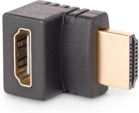 StarTech.com Right Angle HDMI 2.0 Adapter, Male to Female, Horizontal 90-Degree Angled HDMI Port Saver/Extension, 4K 60Hz in Saudi Arabia