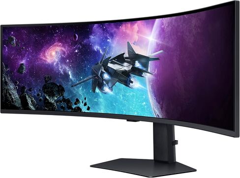 شاشة ألعاب سامسونج أوديسي G9 مقاس 49 بوصة DQHD 1000R منحنية، 1 مللي ثانية (GtG)، VESA DisplayHDR 1000، 240 هرتز، AMD FreeSync Premium Pro، حامل قابل لضبط الارتفاع، LS49CG954ENXZA، 2024 in Kuwait