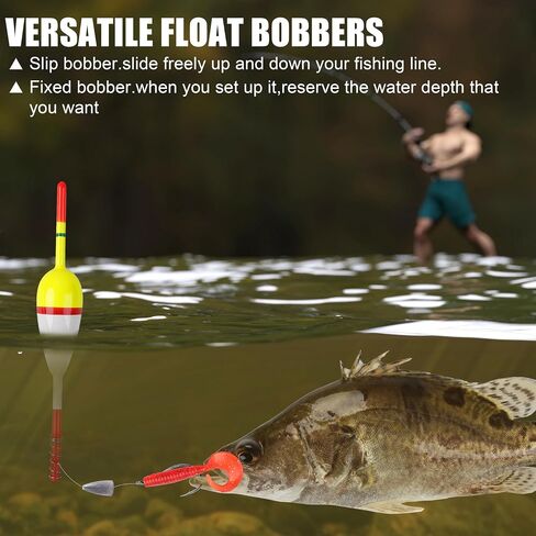 SILANON Wood Slip Bobbers Fishing Floats and Bobbers Spring Oval Stick Slip Floats for Crappie Catfish Trout Panfish Walleyes Fishing 5/10pcs in Saudi Arabia