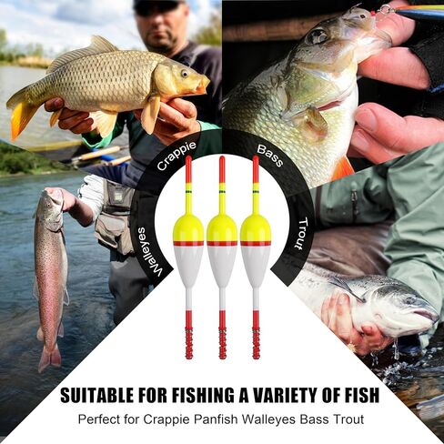 SILANON Wood Slip Bobbers Fishing Floats and Bobbers Spring Oval Stick Slip Floats for Crappie Catfish Trout Panfish Walleyes Fishing 5/10pcs in Saudi Arabia