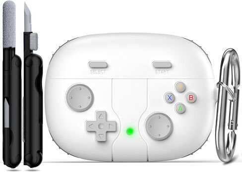 RFUNGUANGO case for Sony WF-1000XM5 with Keychain/Cleaning Tool, Soft Silicone Protective Case, Gaming Console Theme Protective Case (for Sony WF1000XM5 True Wireless Earbuds) - Dark gray in Kuwait