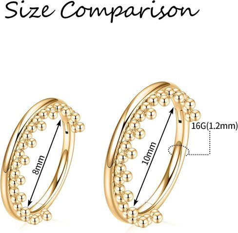 Funlmo 316L Surgical Steel Vane Ring حلقة غضروف محارة Helix Daith Rook Tragus Percing Jewelry Septum Jewelry in Saudi Arabia