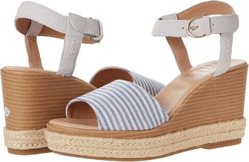 Sperry Women's Fairwater Plushwave Wedge Espadrille Sandal, Black, 8 in Saudi Arabia