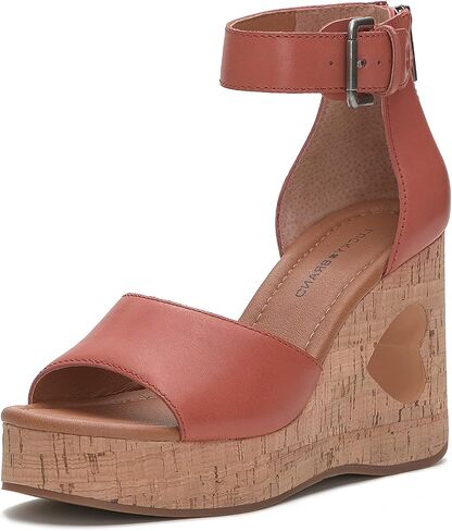 Lucky Brand Women's Himmy Sculpted Wedge Sandal, Black, 9.5 in Saudi Arabia