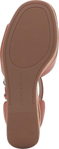 Lucky Brand Women's Himmy Sculpted Wedge Sandal, Black, 9.5 in Saudi Arabia