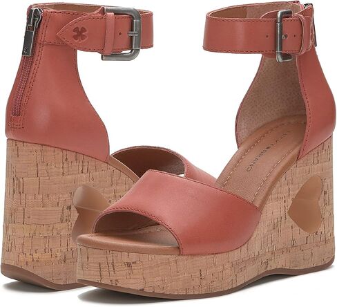 Lucky Brand Women's Himmy Sculpted Wedge Sandal, Black, 9.5 in Saudi Arabia