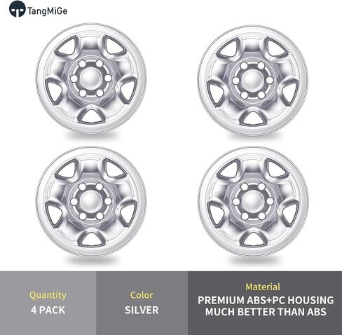 TangMiGe 4-Pack Wheel Skins Compatible with Toyota Tacoma 2005-2023, 16 inch 16", Hubcap Wheel Cover (Black Color) in Saudi Arabia
