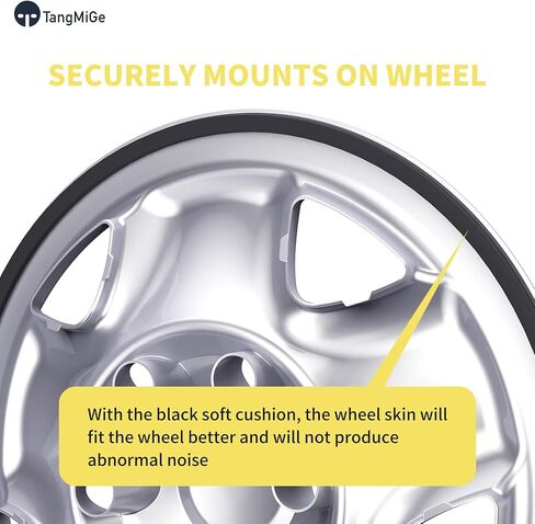 TangMiGe 4-Pack Wheel Skins Compatible with Toyota Tacoma 2005-2023, 16 inch 16", Hubcap Wheel Cover (Black Color) in Saudi Arabia