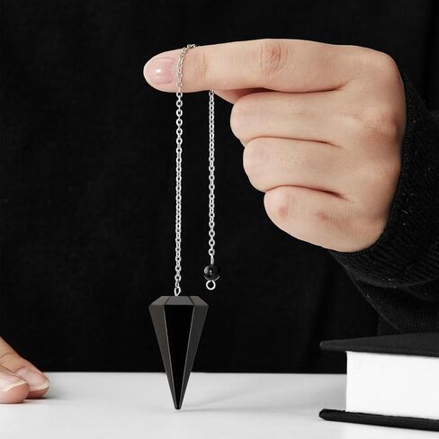 ZHIYUXI Lapis Lazuli Pendulum Crystal Witchcraft Supplies Reiki Supplies Blue Crystal Pendulum Necklace Dowsing Divination Tools Pendulos De Energia in Kuwait