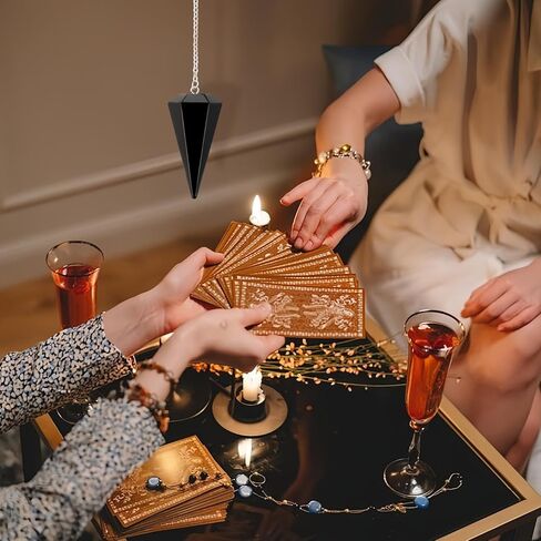 ZHIYUXI Lapis Lazuli Pendulum Crystal Witchcraft Supplies Reiki Supplies Blue Crystal Pendulum Necklace Dowsing Divination Tools Pendulos De Energia in Kuwait