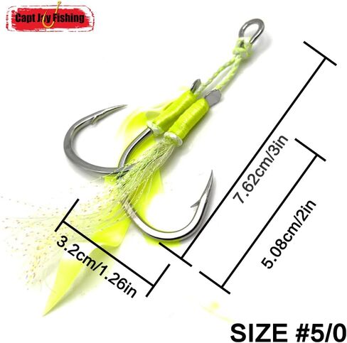 Capt Jay Fishing Assist Hooks Jigging Slow Fast Jigs Fishing Hooks Jigging Hooks Jigging jigs Stinger Jigging jigs Hook Dancing Jigging Hooks in Kuwait