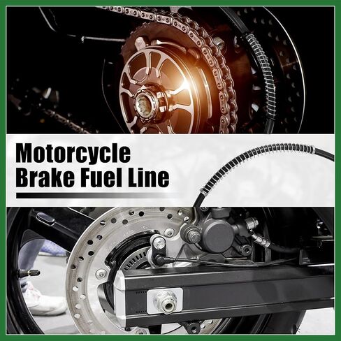 Motoforti 40cm 15.75 "10mm 28 درجة دراجة نارية مضفر فرامل خراطيم خراطيم خراطيم خط أنبوب خانق خط الغاز أنبوب الوقود الأسود ل ATV للدراجة الترابية طويلة الأمد in Saudi Arabia